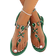 Shein Green Rhinestone Soft Bottom Clip Toe Sandals Women Summer AntiSlip Lightweight Roman Style Flat Sandals For Ladies