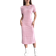 Shein PinkWhite Knitted Striped Dress