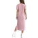 Shein PinkWhite Knitted Striped Dress