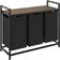 tectake Tvättkorg Med Hylla Industriell Stil 34 x 93,5 x 72 cm