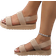 Shein Womens Minimalist Double Strap Slingback Wedge Sandals Black Flat Sandals For Summer Beach Vacation Fashionable MidHeel Comfortable Shoes Suitable For