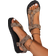 Shein Summer New Flat Fabric Womens Shoes PeepToe Colorblock Hook And Loop Fastener Beach Sandals