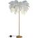 AnraM L - Naturlig Strutsfjäder Dimbar i 3 Färger Golvlampa 160cm