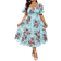 Shein Plus Elegant Long Floral Printed Dress With Square Collar And Gathered Waistline For Summer