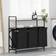 vidaXL Laundry Basket 3 Compartments with Shelves Sonoma Oak
