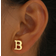 Shein 1pair Fashionable Metal Minimalist Alphabet Letter Stud Earrings For Women, Birthday Gift