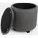 OHS Matte Velvet Stool Storage Ottoman Buttons Pouffe 42cm