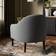 Dunelm Kaspar Soft Texture Tub Charcoal Armchair 81cm
