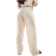 New Look Cotton Slub Wide Leg Trousers Co-Ord - Cream