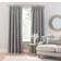 Dunelm Chenille Pencil Pleat Curtains Silver 117x137cm