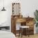 vidaXL Med LED-Lampor Old Wood 50 x 41 x 140 cm Sminkbord 41x50cm