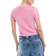 New Look Croptop Med Knapper Foran I Blondestof - Lyserød