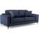 Fairmont Park Velvet Navy Blue 85cm H X 206cm W X 90cm D Sofa 206cm 3 Seater
