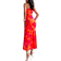 Shein Womens Summer Elegant Beach Floral Print Bodycon One Shoulder Twist Knot Dress Hawaii