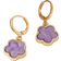 Shein pair Metal Fashionable Lucky Clover Pendant Earrings