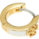 Tory Burch Kira Enamel Huggie Hoop Earrings in 18K Gold Plated Ivory/Gold OS