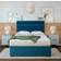 Bedmaster Plush Velvet Divan Base Blue Super King 180x200cm