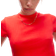 Topshop Rib Curve Hem Fitted Tee - Red