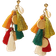 Shein pair Sweet Multicolor Wood Tassel Earrings Perfect For Vacation