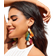 Shein pair Sweet Multicolor Wood Tassel Earrings Perfect For Vacation