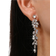 Shein Leaf Long Dangle Ear Clip Earrings 2pcs Women Cubic Zirconia No Pierced Drop Earrings Silver Plated Bridal Wedding Jewelry Party Anniversary Eng