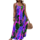 Shein Plus Women Summer Casual Vacation Plant Printed Loose Strap Long Dress