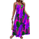Shein Plus Women Summer Casual Vacation Plant Printed Loose Strap Long Dress