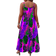 Shein Plus Women Summer Casual Vacation Plant Printed Loose Strap Long Dress