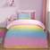 OHS Rainbow Ombre Soft Fleece And Pillowcase Set - Duvet Cover Multicolour (200x135cm)