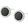 Shein pair Simple Black Circle Shaped HighEnd Design Earrings Versatile And Elegant