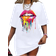 Shein Plus Loose Fit Lips Printed Short Sleeve TShirt For Summer Casual Wear