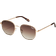 Quay Australia Big Time Round Metal Sunglasses - Gold/Brown Lens