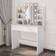 WOLTU Vanity Makeup Led Mirror 2 Large Drawers White Dressing Table 40x90cm