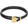 Tommy Hilfiger Gold-Plated Braided Leather Bracelet