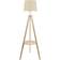 ValueLights Morrigan Light Wood Tripod Floor Lamp 151cm