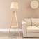 ValueLights Morrigan Light Wood Tripod Floor Lamp 151cm