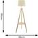 ValueLights Morrigan Light Wood Tripod Floor Lamp 151cm
