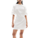 H&M Damen T-Shirt-Kleid mit Schulterpolstern Weiß