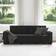 vidaXL 4105035 Black Sofa 220cm 3 Seater