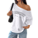 Shein Oversized asymmetrisches Brooklyn T-Shirt mit lockerem Sitz, Y2K