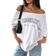 Shein Oversized asymmetrisches Brooklyn T-Shirt mit lockerem Sitz, Y2K