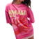 Topshop Oversized og lyserød T-shirt med grafisk Amalfi-kunstprint