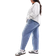 ASOS DESIGN Curve Cropped jeans med lige ben lys mellemblå