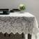 Shein pc Tassel Floral Lace Suitable Tablecloth White (140x100cm)