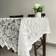 Shein pc Tassel Floral Lace Suitable Tablecloth White (140x100cm)