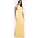 Anaya Anaya Gold Foil Halterneck Maxi Dress - Butter Yellow