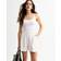 New Look Women's Stripe Linen Blend Shorts - White