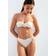New Look flower detail bikini bottoms in cream-White