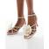 New Look Women's Off White Faux Leather Orchid Applique Sandals - White
