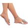 Shein Women Rhinestone Decor Clear Band Slide Sandals, Glamorous Summer Flat Sandals